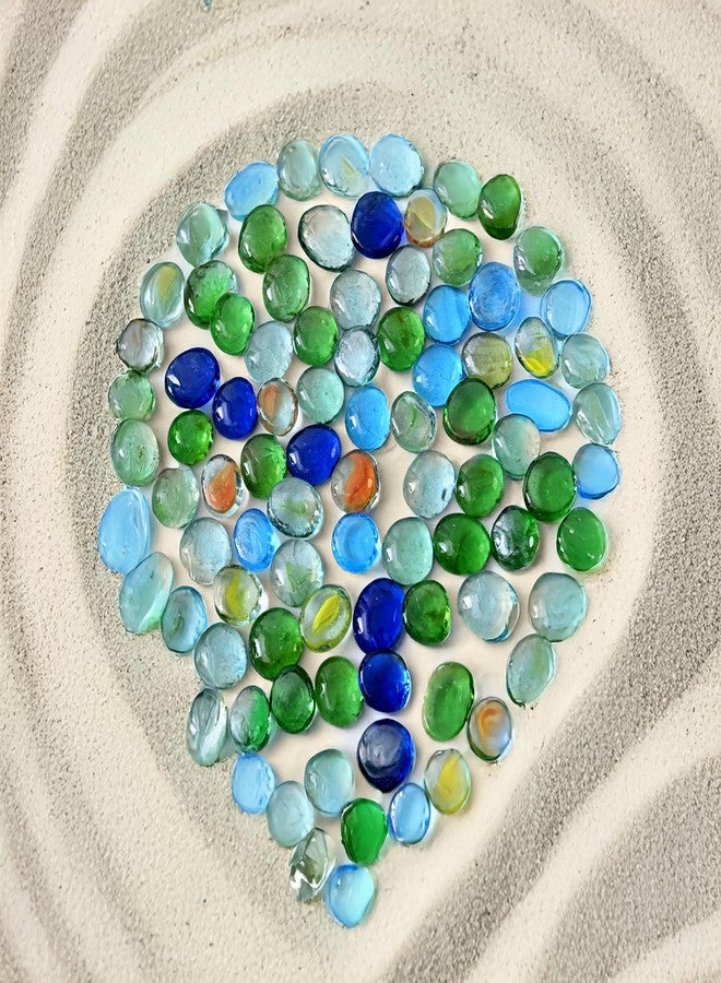 VANNEF® Premium Decorative Multicolour Glass Pebbles for Vase Fillers Aqurium/Fish Tank, Plant Pots, Home, Garden, Indoor & Outdoor Decoration (400 gm Multicolour) - Image 5